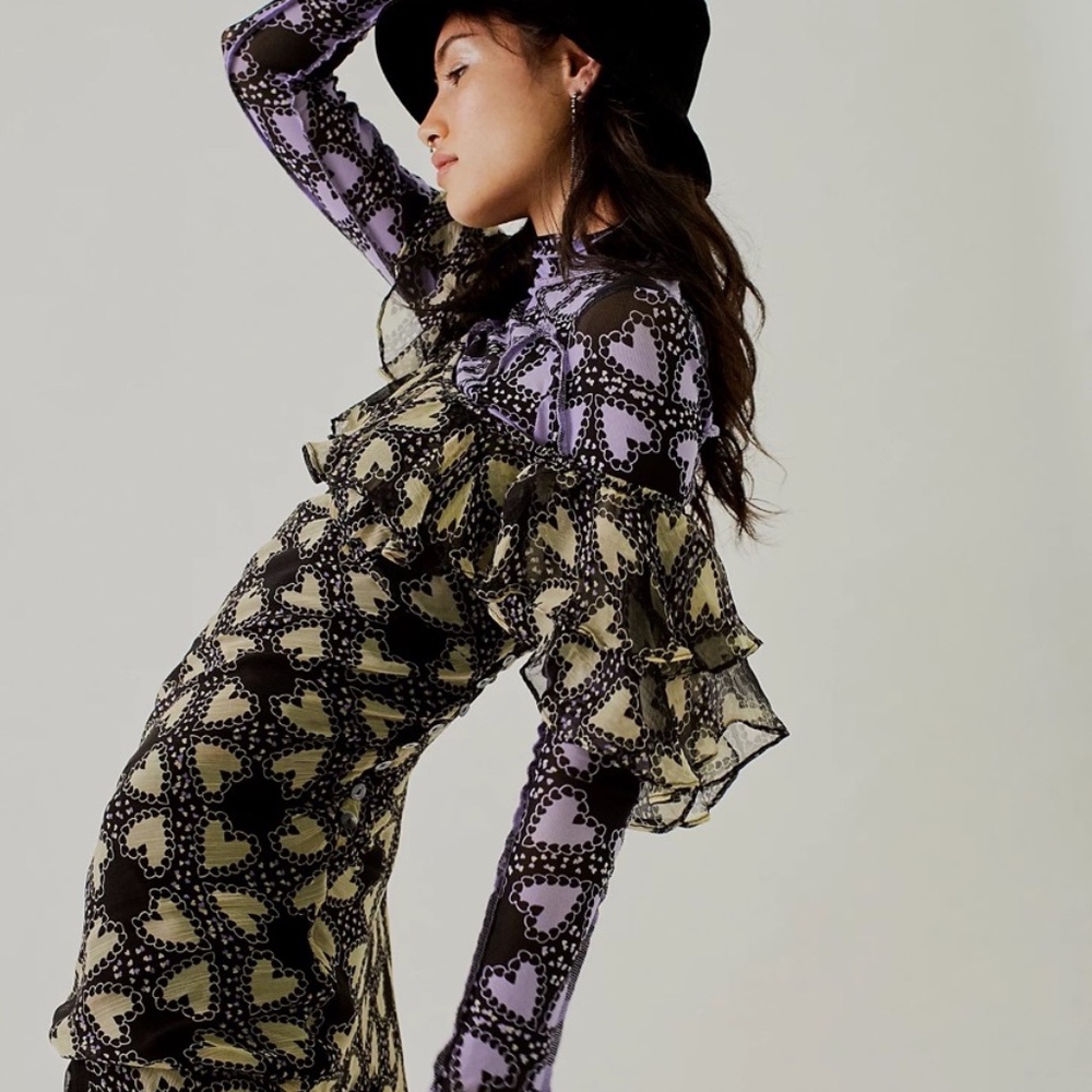 NWT Anna Sui x Free People Anabele Maxi Dress, S $198